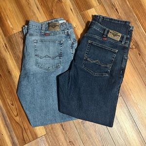 2 pairs wrangler mens jeans